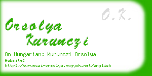 orsolya kurunczi business card